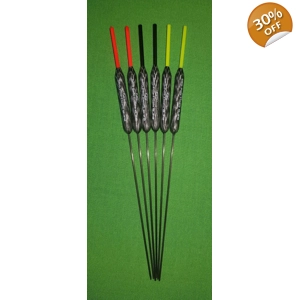 SRG009 Pack of 6 High Quality Pole Floats Pencil Carbon Stem Various Sizes Available