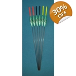 SRG004 Pack of 6 High Quality Pole Floats Chianti Carbon Stem Various Sizes Av..