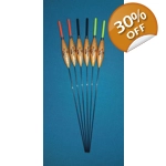 SRG005 Pack of 6 High Quality Pole Floats Chianti Nitinol Stem Various Sizes A..