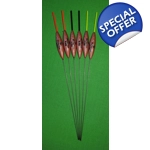 SRG003 Pack of 6 High Quality Pole Floats Chianti Wire Stem Various Sizes Avai..