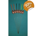 SRG007 Pack of 6 High Quality Pole Floats All-round Wire Stem Various Sizes Av..