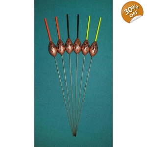 SRG007 Pack of 6 High Quality Pole Floats All-round Wire Stem Various Sizes Available