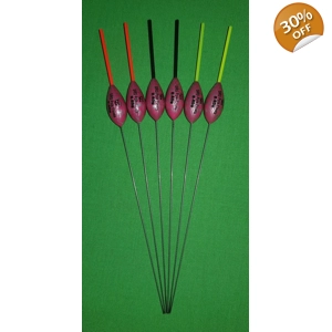 SRG015 Pack of 6 High Quality Pole Floats Extra Stable Wire Stem Various Sizes Available