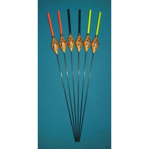 SRG010 Pack of 6 High Quality Pole Floats Diamond Carbon Stem Various Sizes Available