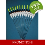 12 x Assorted Pole Floats Pack 303Y12