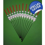 12 x Assorted Pole Floats Pack 314R12