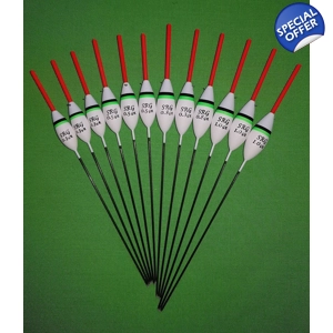 12 x Assorted Pole Floats Pack 314R12