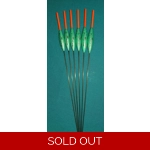 SRG004 Pack of 6 High Quality Pole Floats Chianti Red Tip Carbon Stem