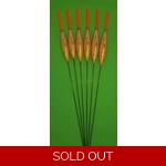SRG005 Pack of 6 High Quality Pole Floats Chianti Red Tip Nitinol Stem