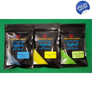 30.0m High Quality MEGA Value Hybrid Pole Elastic (10.0m Blueberry, Banana and Lime each)