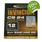 Invincible - CS24 Pack of 8 Band Hair Rig / Spike Hair Rig / Speedy Stop Barbl..