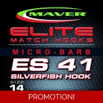 Elite Match Hooks - ES41 Pack of 10 Micro Barb Hooks
