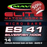 Elite Match Hooks - ES41 Pack of 10 Micro Barb Hooks