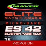 Elite Match Hooks - ES42 Pack of 10 Micro Barb Hooks