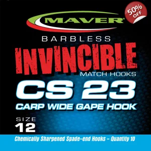 Invincible - CS23 Pack of 10 Barbless Hooks