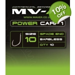 MV-R Power Carp 1 Hooks - Pack of 10 Barbless Hooks