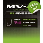 MV-R F1 Finesse Hooks - Pack of 10 Barbless Hooks