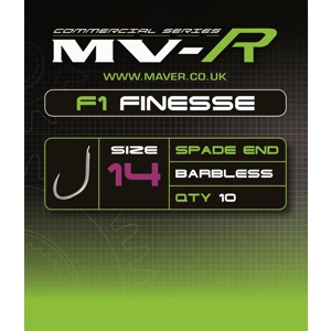 MV-R F1 Finesse Hooks - Pack of 10 Barbless Hooks