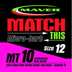 Match This - MT10 Pack of 10 Micro Barb Hooks