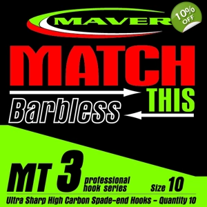 Match This - MT3 Pack of 10 Barbless Hooks