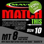 Match This - MT8 Pack of 10 Barbless Hooks