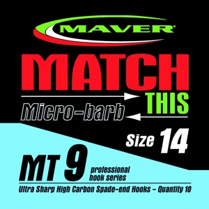 Match This - MT9 Pack of 10 Micro Barb Hooks