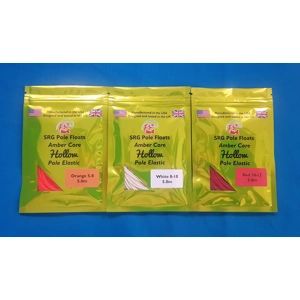 15.0m Amber Core Hollow Pole Elastic (5.0m Orange, White and Red each)