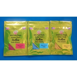 15.0m Amber Core Hollow Pole Elastic (5.0m Red, Blue and Yellow each)