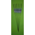 SRG002 Pack of 6 High Quality Pole Floats Chianti Black Tip Fiberglass Stem