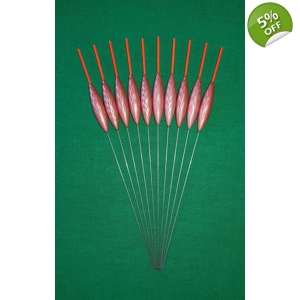 SRG003 Pack of 10 High Quality Pole Floats Chianti Wire Stem Various Sizes Available