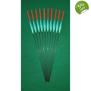 SRG004 Pack of 10 High Quality Pole Floats Chianti Carbon Stem Various Sizes Available