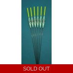 SRG004 Pack of 6 High Quality Pole Floats Chianti Yellow Tip Carbon Stem
