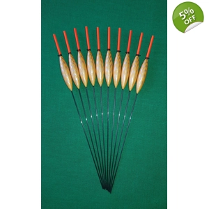SRG005 Pack of 10 High Quality Pole Floats Chianti Nitinol Stem Various Sizes Available