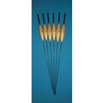 SRG005 Pack of 6 High Quality Pole Floats Chianti Black Tip Nitinol Stem