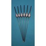 SRG006 Pack of 6 High Quality Pole Floats All-round Black Tip Fiberglass Stem