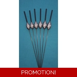 SRG006 Pack of 6 High Quality Pole Floats All-round Black Tip Fiberglass Stem