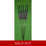 SRG009 Pack of 6 High Quality Pole Floats Pencil Black Tip Carbon Stem