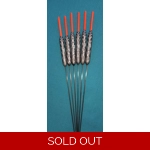 SRG009 Pack of 6 High Quality Pole Floats Pencil Red Tip Carbon Stem