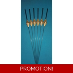 SRG010 Pack of 6 High Quality Pole Floats Diamond Black Tip Carbon Stem