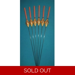 SRG010 Pack of 6 High Quality Pole Floats Diamond Red Tip Carbon Stem