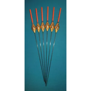 SRG010 Pack of 6 High Quality Pole Floats Diamond Red Tip Carbon Stem