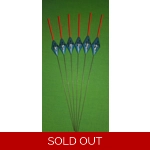SRG011 Pack of 6 High Quality Pole Floats Diamond Red Tip Wire Stem