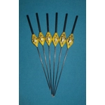 SRG013 Pack of 6 High Quality Pole Floats Diamond Margin Black Tip Fiberglass ..