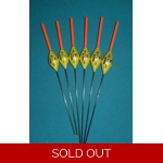 SRG013 Pack of 6 High Quality Pole Floats Diamond Margin Red Tip Fiberglass Stem