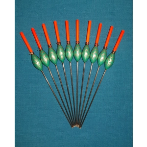 SRG014 Pack of 10 High Quality Pole Floats Margin X Strong Fiberglass Stem Various Sizes Available
