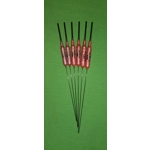 SRG018 Pack of 6 High Quality Pole Floats F1 Nitinol Stem Black Tip