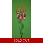 SRG018 Pack of 6 High Quality Pole Floats F1 Nitinol Stem Red Tip