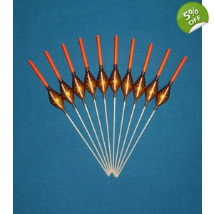 SRG019 Pack of 10 High Quality Pole Floats Diamond Extra Tough Various Sizes Available