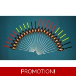 SRG019 Pack of 22 High Quality Pole Floats Diamond Extra Tough