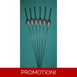 SRG023 Pack of 6 High Quality Pole Floats Diamond Black Tip Fiberglass Stem